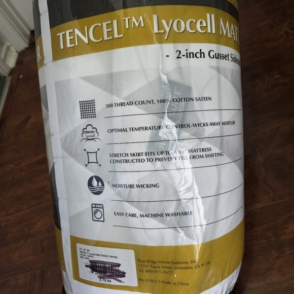 Hotel Suite Tencel Cooling Hypoallergenic Twin Size 2inch Mattress Topper - Picture 2 of 8